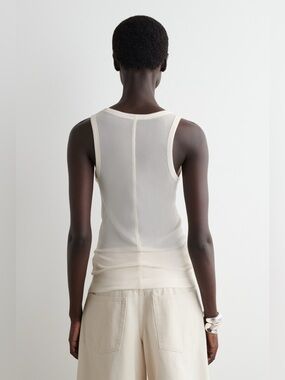 RIBBED SILK TANK TOP